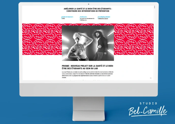 UI Design pour site web i-share, université de Bordeaux, par studio Bel-Camille