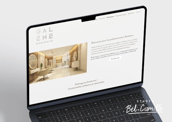 Site web pour GALENE, par Studio Bel-Camille